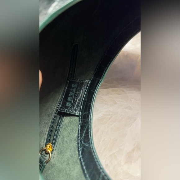 STAUD Green Croc Moon Bag - Picture 7 of 11